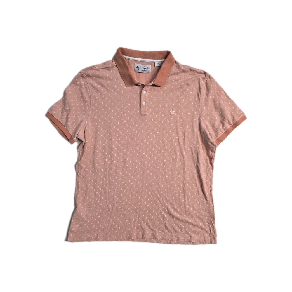 Original‎ Penguin Polo Shirt Orange Logo Men's  Large Casual
